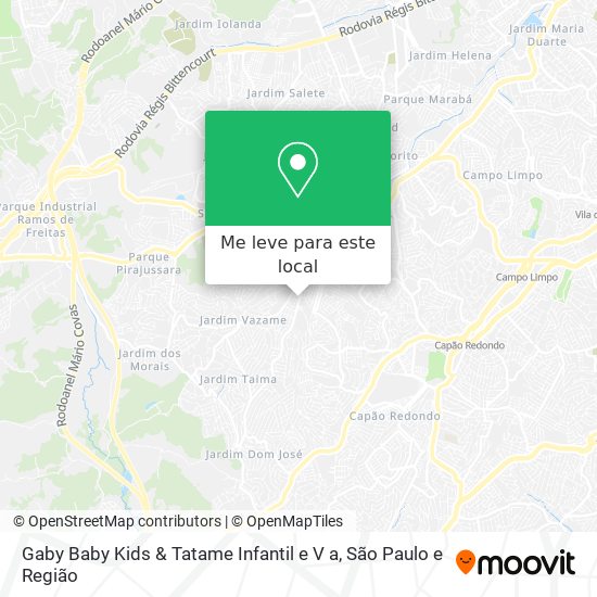 Gaby Baby Kids & Tatame Infantil e V a mapa
