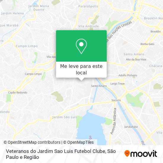 Veteranos do Jardim Sao Luis Futebol Clube mapa