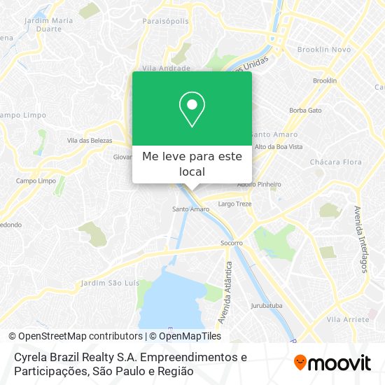 Cyrela Brazil Realty S.A. Empreendimentos e Participações mapa
