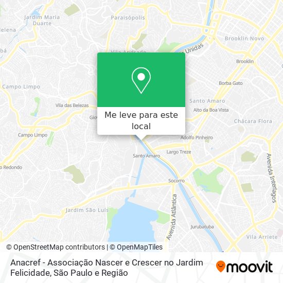 Anacref - Associação Nascer e Crescer no Jardim Felicidade mapa