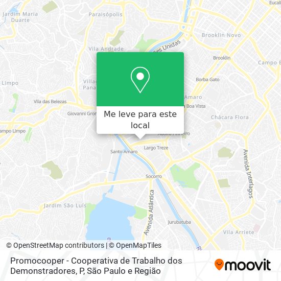 Promocooper - Cooperativa de Trabalho dos Demonstradores, P mapa