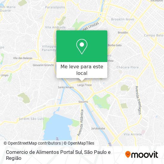 Comercio de Alimentos Portal Sul mapa