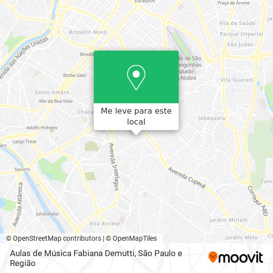 Aulas de Música Fabiana Demutti mapa