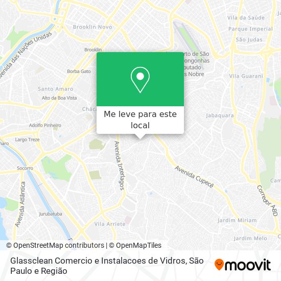 Glassclean Comercio e Instalacoes de Vidros mapa