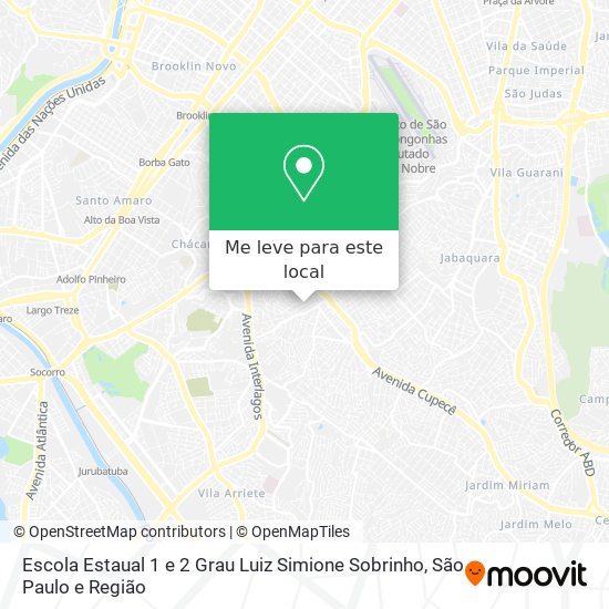 Escola Estaual 1 e 2 Grau Luiz Simione Sobrinho mapa