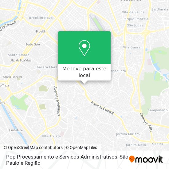 Pop Processamento e Servicos Administrativos mapa