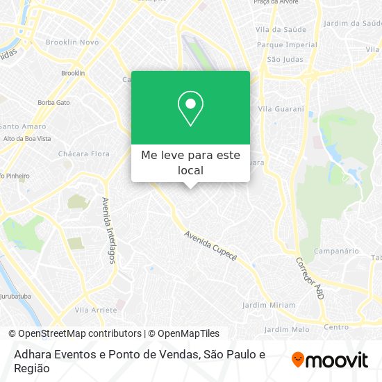 Adhara Eventos e Ponto de Vendas mapa