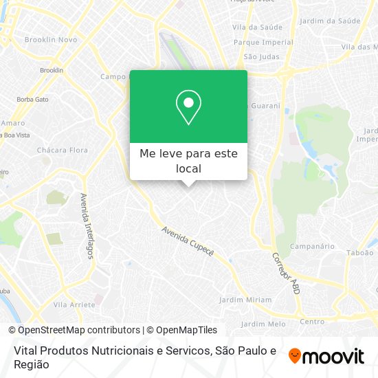 Vital Produtos Nutricionais e Servicos mapa