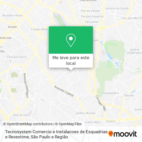 Tecnosystem Comercio e Instalacoes de Esquadrias e Revestime mapa