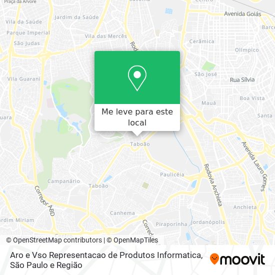 Aro e Vso Representacao de Produtos Informatica mapa