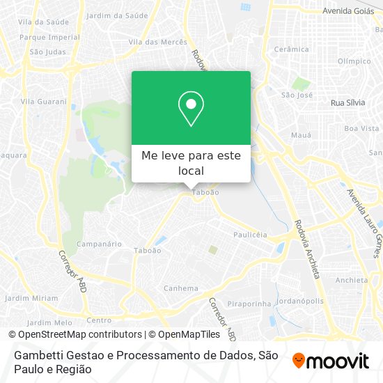 Gambetti Gestao e Processamento de Dados mapa