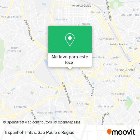 Espanhol Tintas mapa