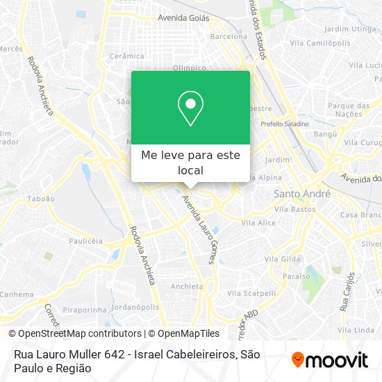 Rua Lauro Muller 642 - Israel Cabeleireiros mapa