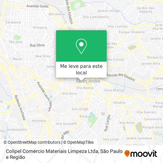 Colipel Comércio Materiais Limpeza Ltda mapa