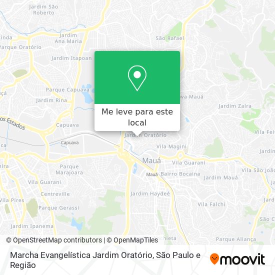 Marcha Evangelística Jardim Oratório mapa