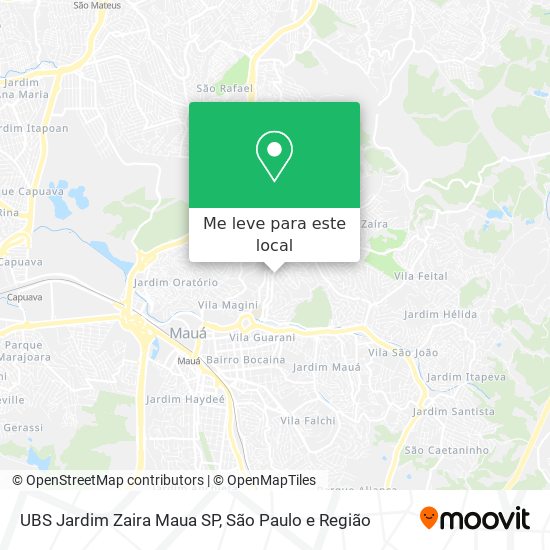 UBS Jardim Zaira Maua SP mapa