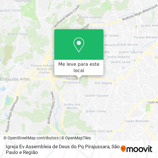 Igreja Ev Assembleia de Deus do Pq Pirajussara mapa