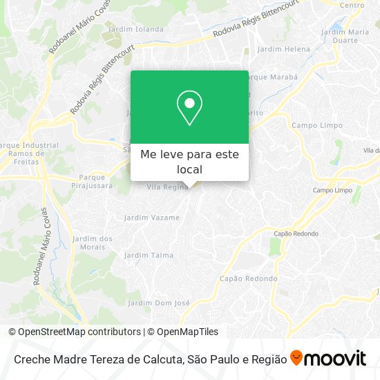Creche Madre Tereza de Calcuta mapa