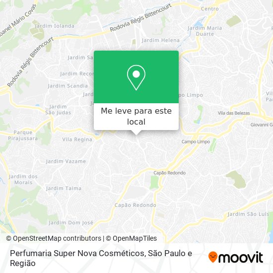 Perfumaria Super Nova Cosméticos mapa