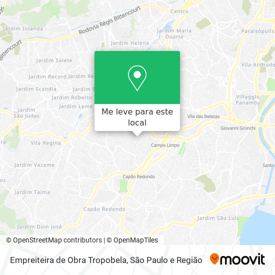 Empreiteira de Obra Tropobela mapa