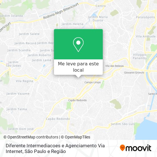 Diferente Intermediacoes e Agenciamento Via Internet mapa