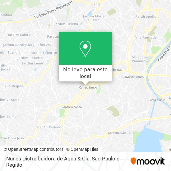 Nunes Distruibuidora de Água & Cia mapa
