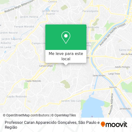 Professor Caran Apparecido Gonçalves mapa
