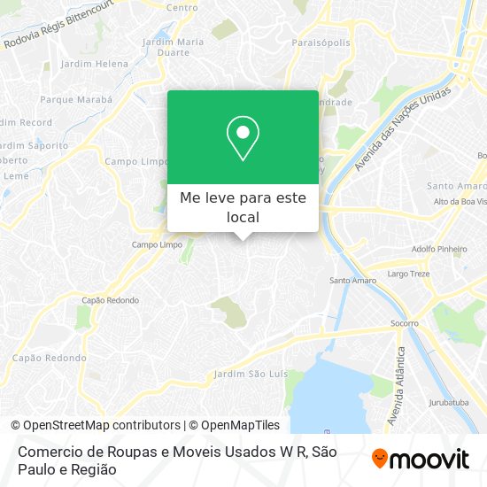 Comercio de Roupas e Moveis Usados W R mapa
