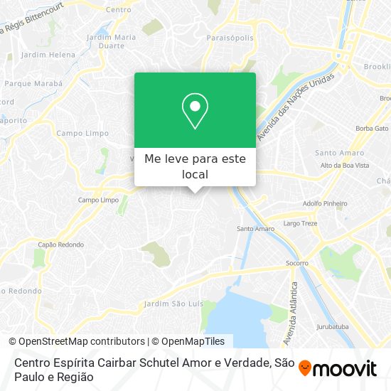 Centro Espírita Cairbar Schutel Amor e Verdade mapa