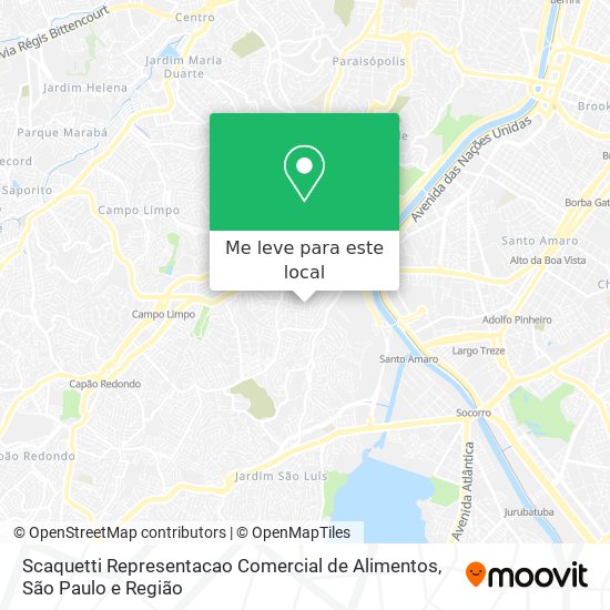 Scaquetti Representacao Comercial de Alimentos mapa