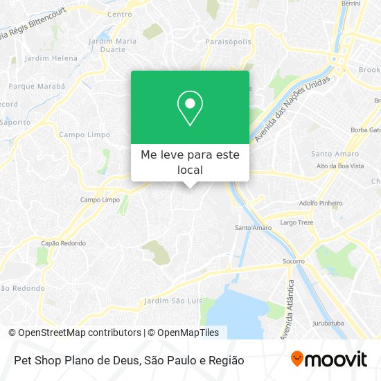 Pet Shop Plano de Deus mapa