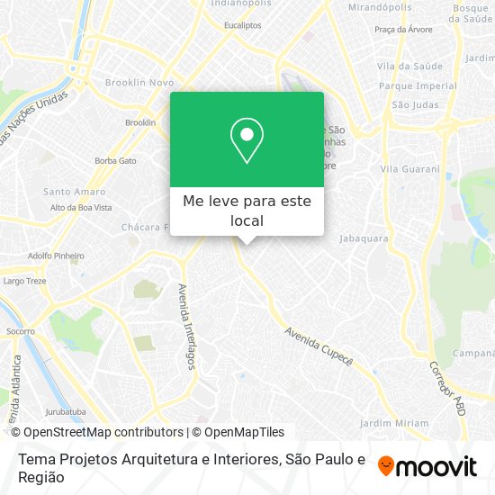 Tema Projetos Arquitetura e Interiores mapa