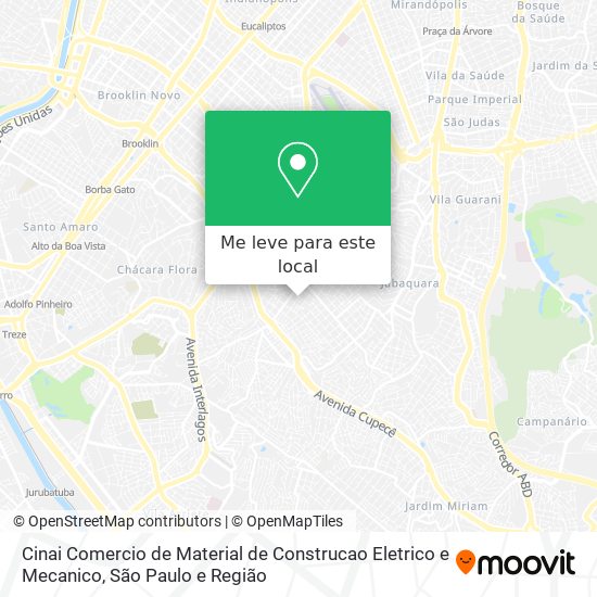 Cinai Comercio de Material de Construcao Eletrico e Mecanico mapa