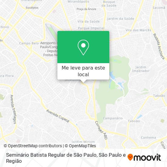 Seminário Batista Regular de São Paulo mapa