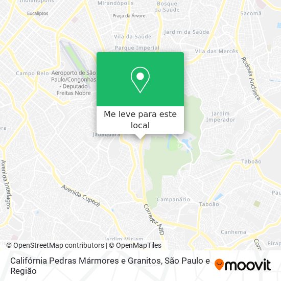 Califórnia Pedras Mármores e Granitos mapa
