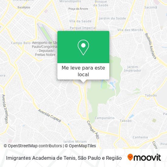 Imigrantes Academia de Tenis mapa