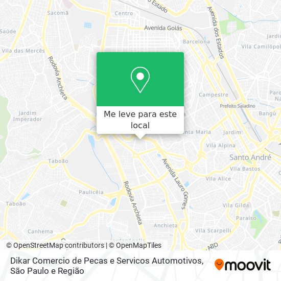 Dikar Comercio de Pecas e Servicos Automotivos mapa