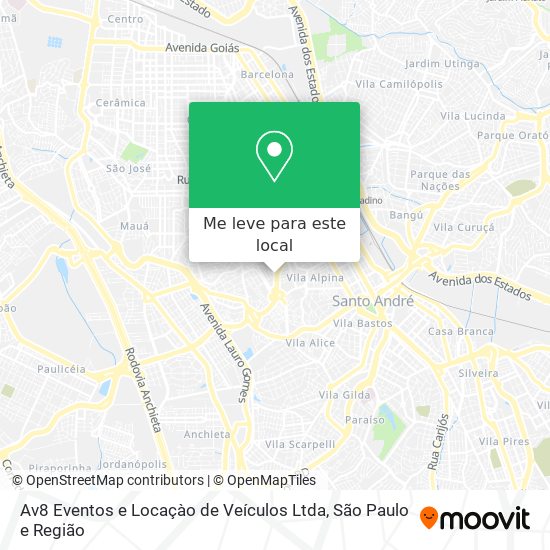 Av8 Eventos e Locaçào de Veículos Ltda mapa