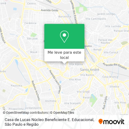Casa de Lucas Núcleo Beneficiente E. Educacional mapa