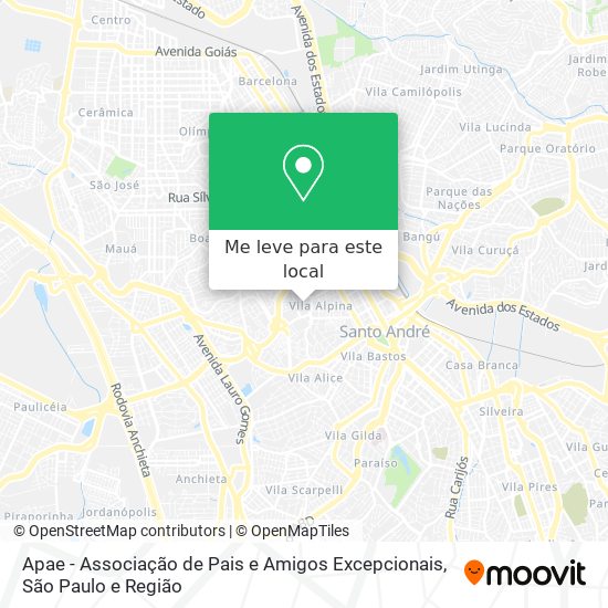 Apae - Associação de Pais e Amigos Excepcionais mapa
