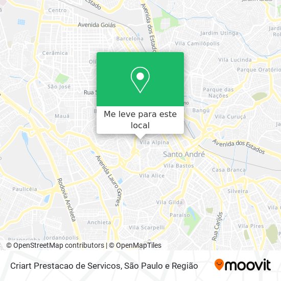 Criart Prestacao de Servicos mapa