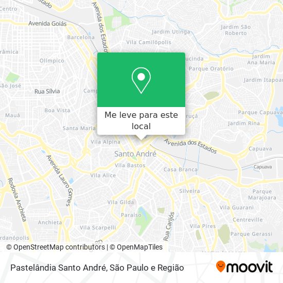 Pastelândia Santo André mapa