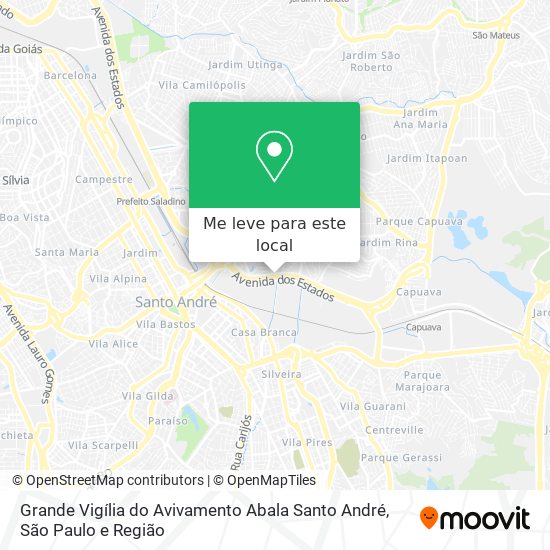 Grande Vigília do Avivamento Abala Santo André mapa
