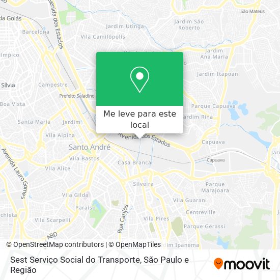 Sest Serviço Social do Transporte mapa