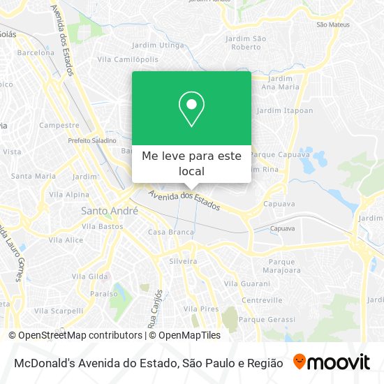 McDonald's Avenida do Estado mapa