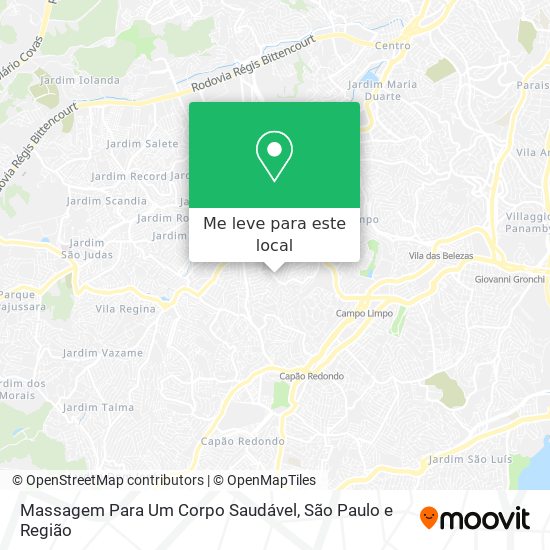 Massagem Para Um Corpo Saudável mapa