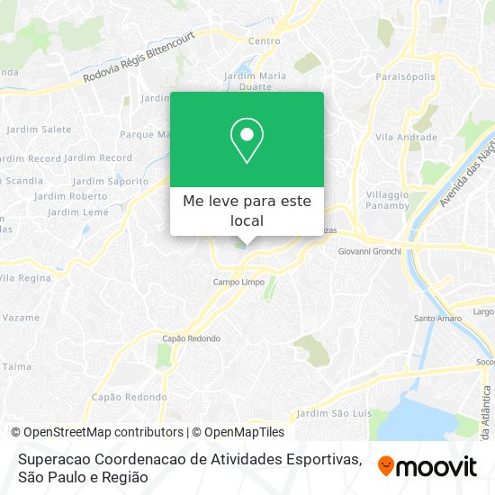 Superacao Coordenacao de Atividades Esportivas mapa