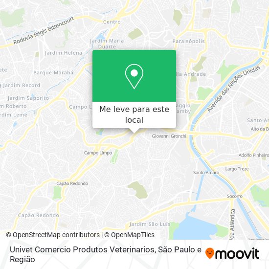 Univet Comercio Produtos Veterinarios mapa