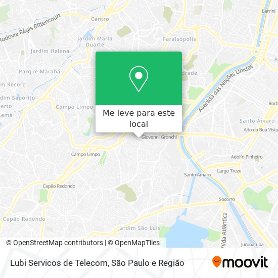 Lubi Servicos de Telecom mapa