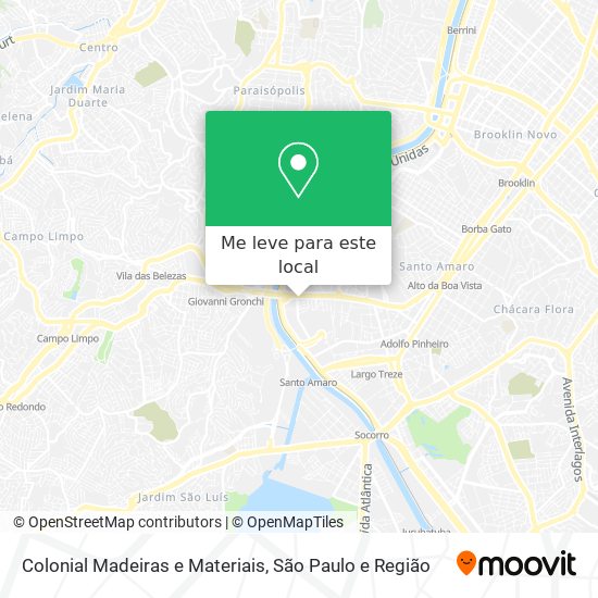 Colonial Madeiras e Materiais mapa